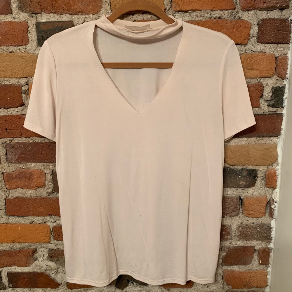 Lavender Field Baby Pink V-Neck with Choker
